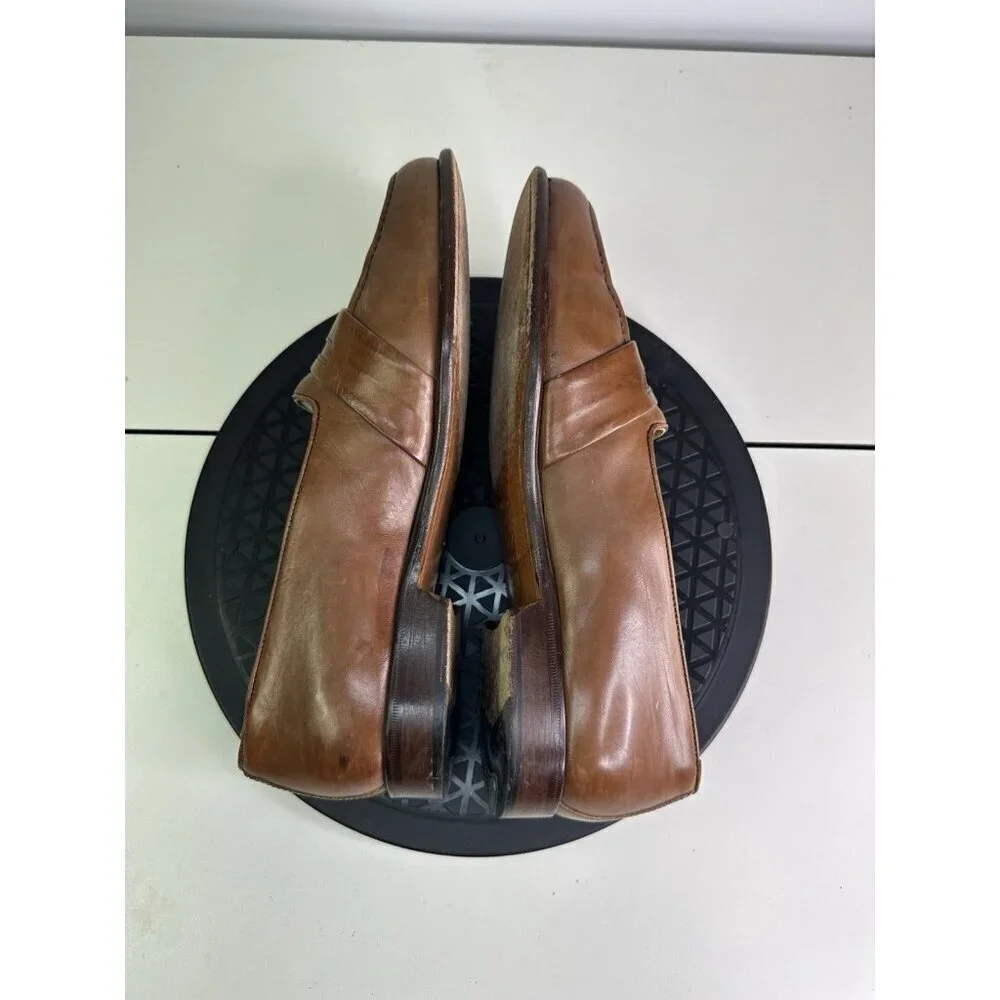 ZELLI Italian Handmade Dress Shoes Soft Calfskin Penny Loafers Sz 9.5